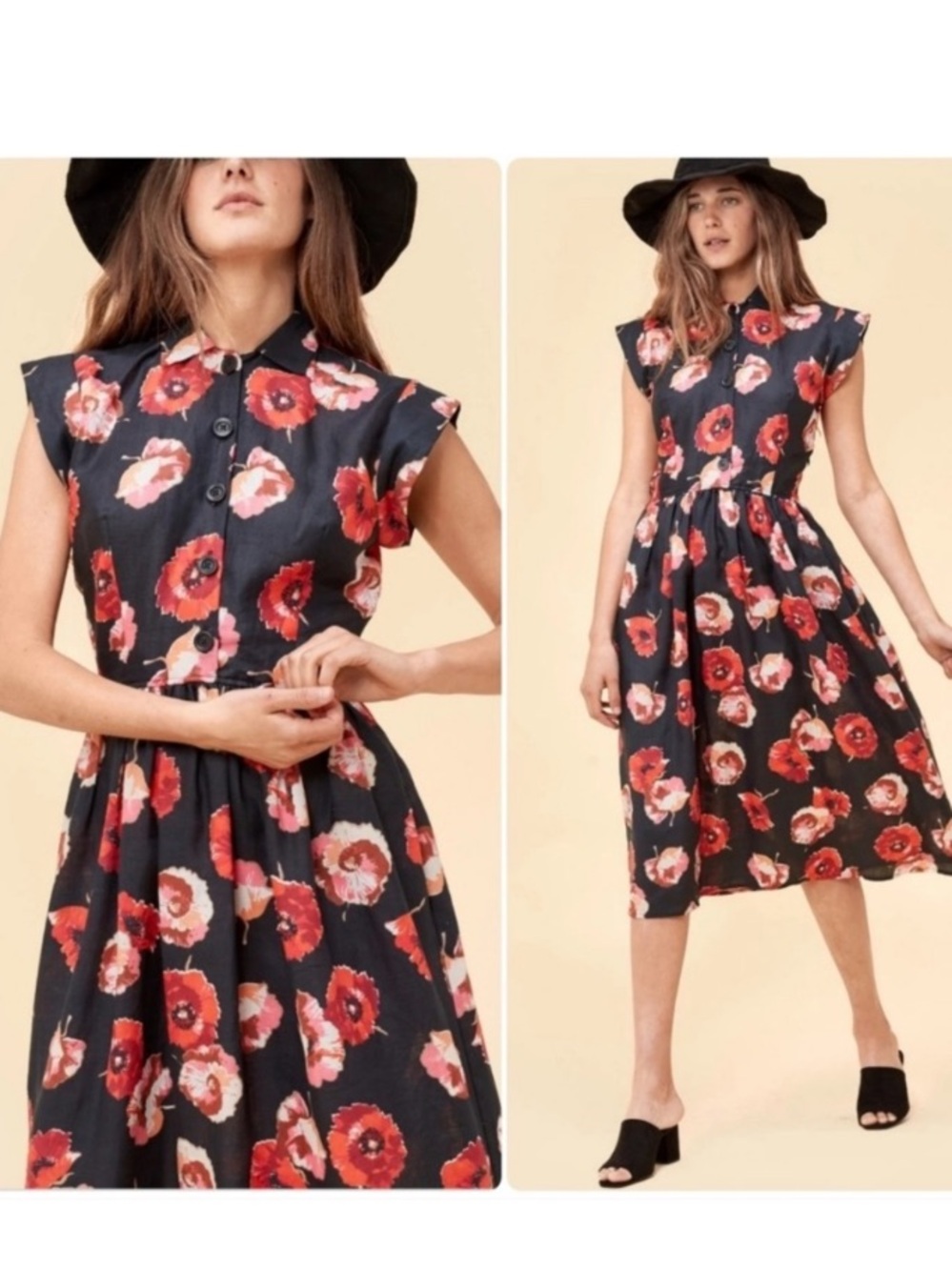 Christy Dawn Piper Dress in Vermillion Poppy - Size Small
